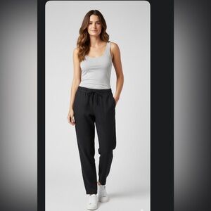 James Perse linen blend lightweight black pants 6/8